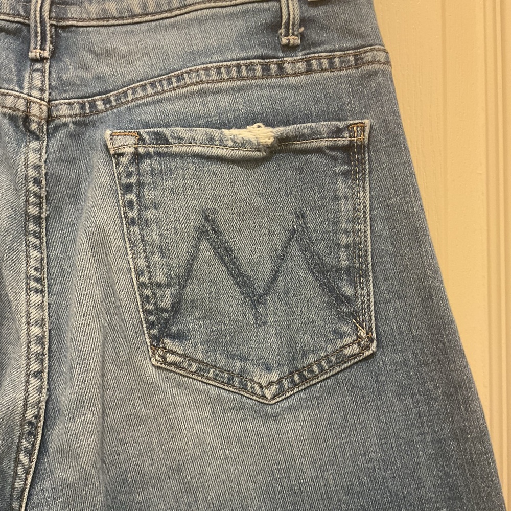 MOTHER Blue Denim Hustler Roller Ankle Jeans - Picture 1 of 5